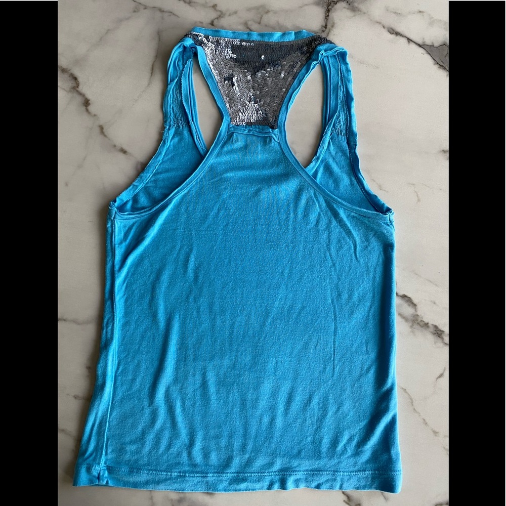 Y2K Vintage MNG Women’s Sequins Tank Top Raceback Sz XS